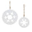 Melrose International White Wood Snowflake Cut-Out Ornament, Set of 12 - 90218DS