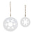 Melrose International White Wood Snowflake Cut-Out Ornament, Set of 12