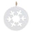 Melrose International White Wood Snowflake Cut-Out Ornament, Set of 12