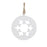 Melrose International White Wood Snowflake Cut-Out Ornament, Set of 12