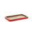 Melrose International Trimmed Wooden Tray, Set of 2, Red/Brown
