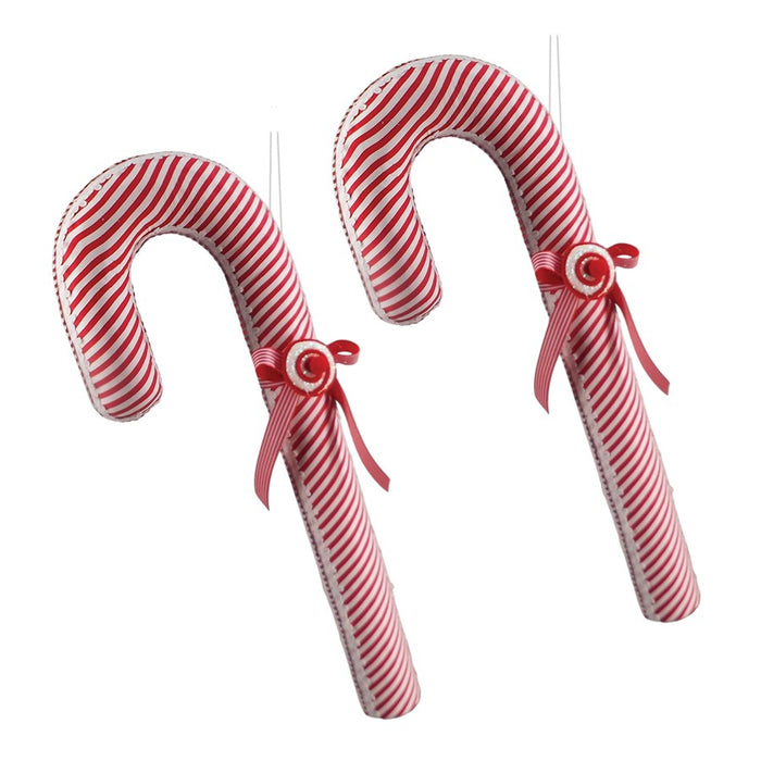 Melrose Oversized Foam Candy Cane Decor, Set of 2, Red/White