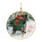 Melrose Couple Sleigh Ride Disc Ornament, Set of 6, Green/Red/White - 90255DS