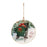 Melrose Couple Sleigh Ride Disc Ornament, Set of 6, Green/Red/White