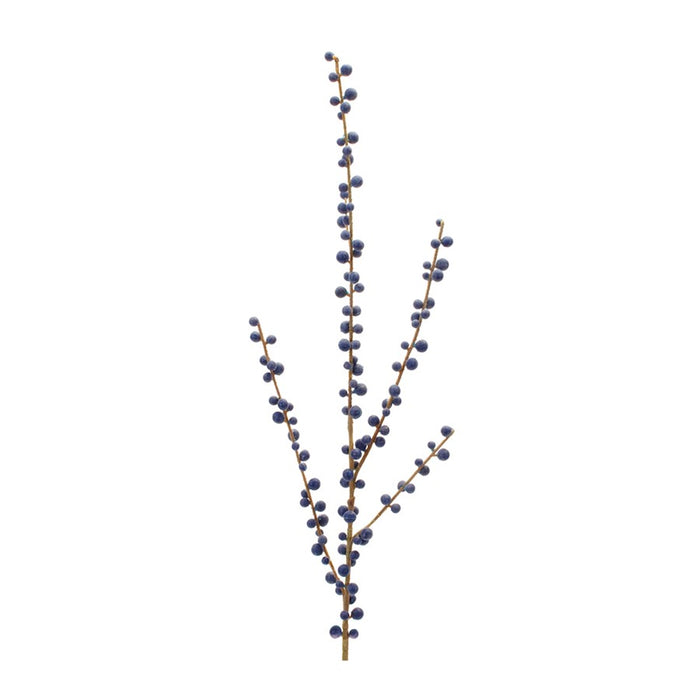 Melrose International Ilex Berry Spray, Set of 2, Blue - 90275DS
