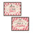 Melrose Framed Metal Jolly Christmas Sign, Set of 2, Red/Beige - 90303DS