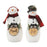 Melrose Snowman Figurine/Tree Disc Sentiment, Set/6, White/Red/Green - 90325DS