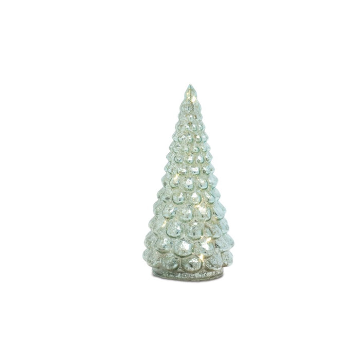 Melrose International LED Green Mercury Glass Tree, Set of 3