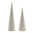 Melrose International Beaded Glass Cone Tree, Set of 2, Silver - 90357DS