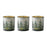 Melrose Frosted Pine Mercury Glass Candle Holder, Set of 3, Green/Grey - 90383DS