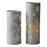 Melrose Frosted Snowflake Glass Candle Holder, Set of 2, Grey - 90388DS