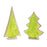Melrose International Frosted Cookie Pine Tree, Set of 2, Green - 90398DS