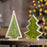 Melrose International Frosted Cookie Pine Tree, Set of 2, Green