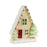 Melrose International Frosted Gingerbread House, Set of 2, Green/Beige
