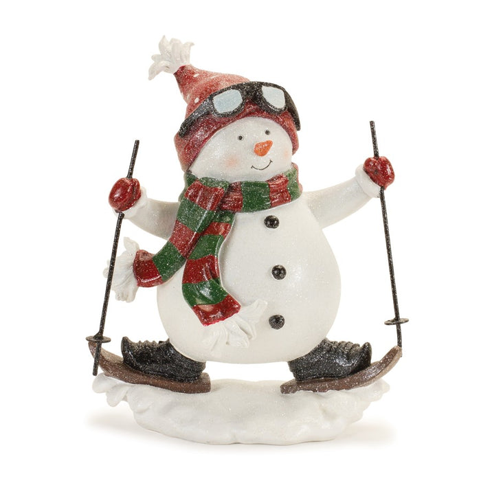 Melrose Winter Sport Snowman Figurine, Set of 6, Red/White