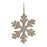 Melrose Traditional Wood Snowflake Ornament, Set of 12, Brown - 90412DS