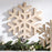 Melrose International Natural Wood Snowflake, Set of 2, Brown
