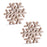 Melrose International Natural Wood Snowflake, Set of 2, Brown