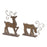 Melrose Wicker Design Deer Silhouette Decor, Set of 2, Brown - 90432DS