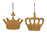Melrose International Gold Metal Crown Ornament, Set of 12, Gold - 90445DS