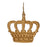 Melrose International Gold Metal Crown Ornament, Set of 12, Gold