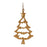 Melrose Int. Gold Metal Tree Outline Ornament, Set of 12, Gold - 90448DS