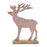Melrose International Metal Deer Silhouette/Wood Base, Set of 2, Brown