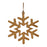 Melrose International Gold Metal Snowflake Ornament, Set of 12, Gold - 90457DS
