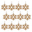 Melrose International Gold Metal Snowflake Ornament, Set of 12, Gold