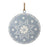 Melrose Metal Snowflake Disc Ornament, Set of 12, Blue/White - 90471DS