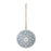 Melrose Metal Snowflake Disc Ornament, Set of 12, Blue/White