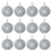 Melrose Metal Snowflake Disc Ornament, Set of 12, Blue/White