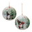 Melrose Metal Gnome Cardinal Forest Disc Ornament, Set of 6, Red/Green - 90479DS