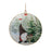 Melrose Metal Gnome Cardinal Forest Disc Ornament, Set of 6, Red/Green