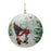Melrose Metal Gnome Cardinal Forest Disc Ornament, Set of 6, Red/Green