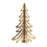 Melrose International Modern Metal Cut-Out Pine Tree, Set of 2, Gold