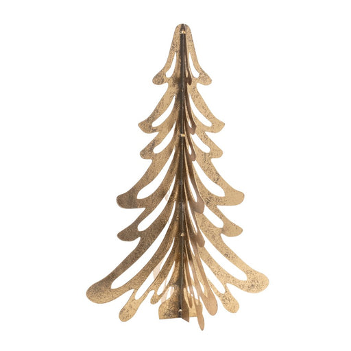 Melrose International Modern Metal Cut-Out Pine Tree, Set of 2, Gold