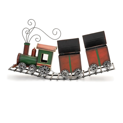 Melrose Int. Metal Holiday Tra,/Presents 29"L, Red/Green/White