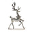 Melrose Int. Hammered Metal Holiday Reindeer, Set of 2, Silver - 90521DS