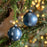 Melrose International Frosted Navy Glass Ball Ornament, Set of 6