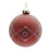 Melrose Etched Frost Glass Ball Ornament, Set of 6, Red/White