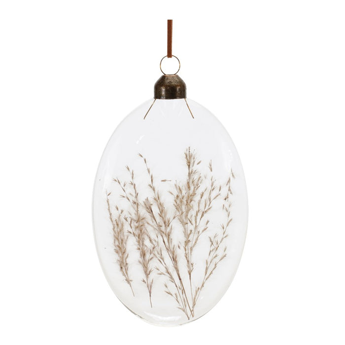 Melrose Burgandy Dried Floral Ornament, Set of 12, Brown/Red/Pink