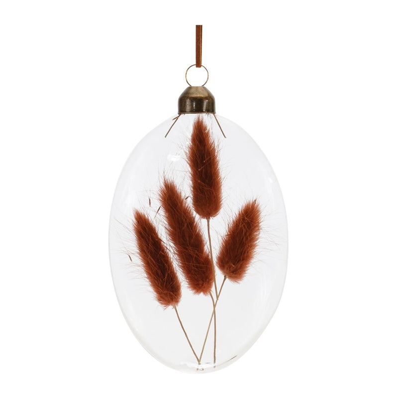 Melrose Burgandy Dried Floral Ornament, Set of 12, Brown/Red/Pink