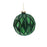 Melrose International Green Textured Harlequ, Glass Ornament, Set of 6