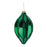 Melrose International Green Textured Harlequ, Glass Ornament, Set of 6