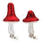 Melrose Frost Glass Mushroom Clip Ornament, Set of 12, Red/Silver - 90555DS