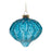 Melrose Int. Crackled Harlequ, Glass Ornament, Set of 12, Blue