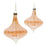 Melrose International Amber Glass Onion Ornament, Set of 6, Orange - 90561DS
