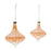 Melrose International Amber Glass Onion Ornament, Set of 6, Orange