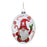 Melrose Glass Peppermint Gnome Disc Ornament, Set of 12, Red/White